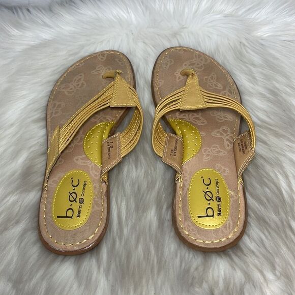 Born Concept BOC Alina Sunshine Yellow Thong Sandals Sz 7 - Picture 3 of 6
